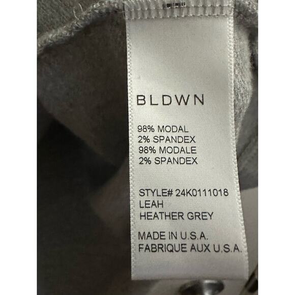 BLDWN Leah Heather Gray Crewneck Soft S/S Modal Mini T-Shirt Dress - Sz Medium - Picture 3 of 5